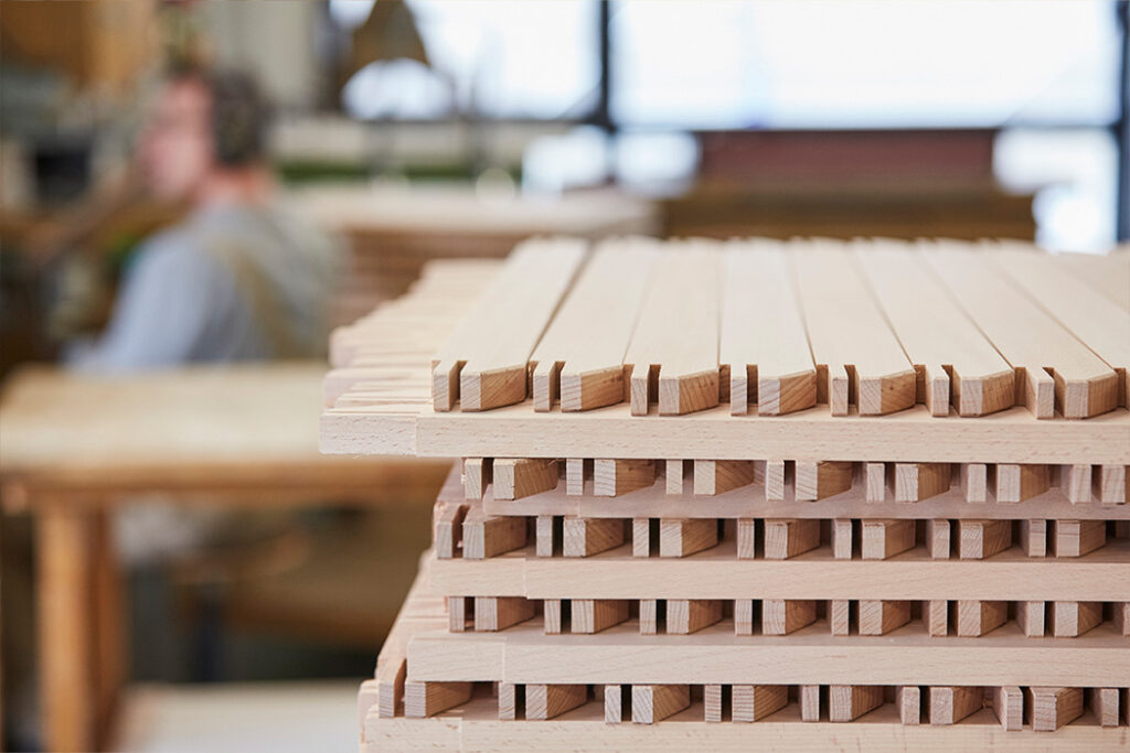 Holzleisten in der Verarbeitung